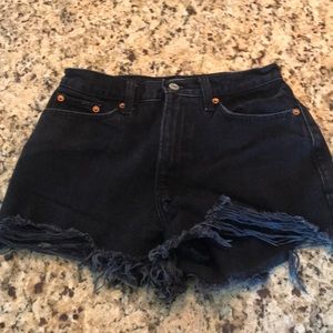 Abercrombie and Fitch Black Annie high rise shorts